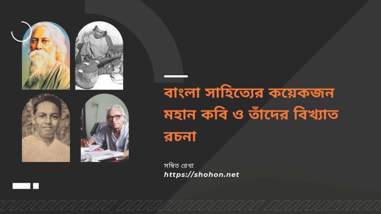 বাংলার বিখ্যাত কবি ও কবিতা